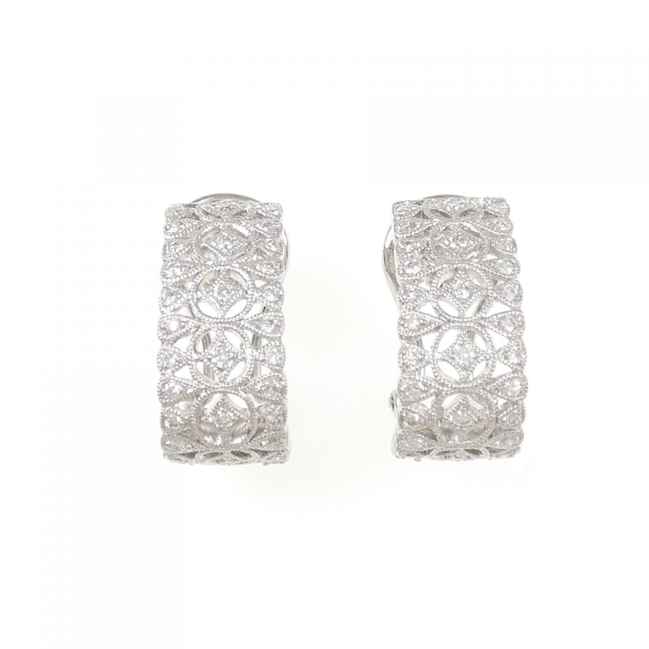 天然ダイヤモンドピアス0.46ctk18