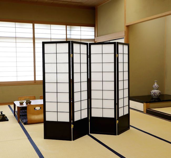 格子柄 和風衝立４連 高さ150cm パーテーション 間仕切り（856） 和風衝立4連 高さ150cm パーテーション スクリーン 間仕切り 格子柄