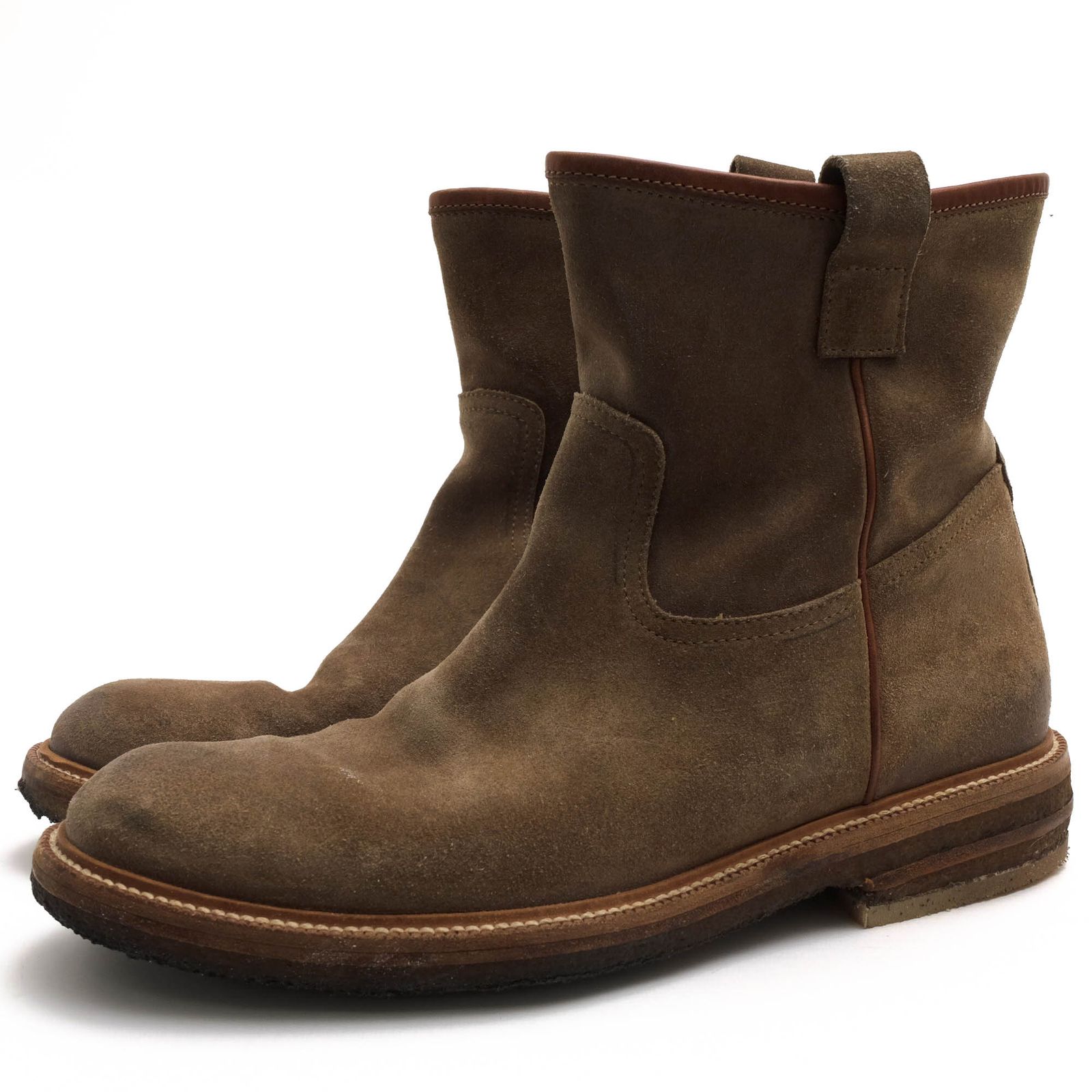 yishaweiqi ブラウンロングブーツ カバーブーツ poolde 革靴 かわいい