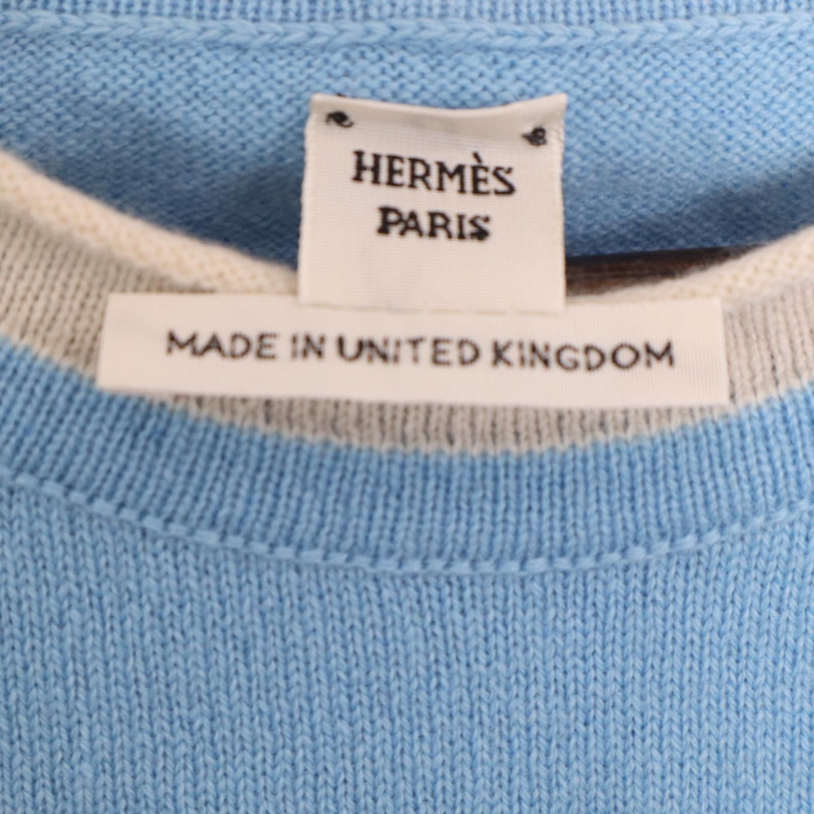 HERMES エルメス 100%カシミヤ 半袖ニット セーター 36 - メルカリ