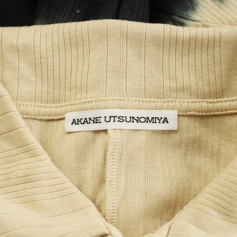 AKANE UTSUNOMIYA 半袖ロングワンピース ベージュ AKANE UTSUNOMIYA 半袖ロングワンピース ベージュ