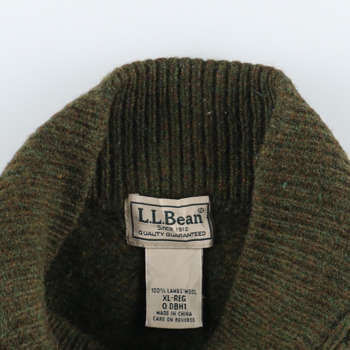 古着 エルエルビーン L.L.Bean ウールニットハーフボタン