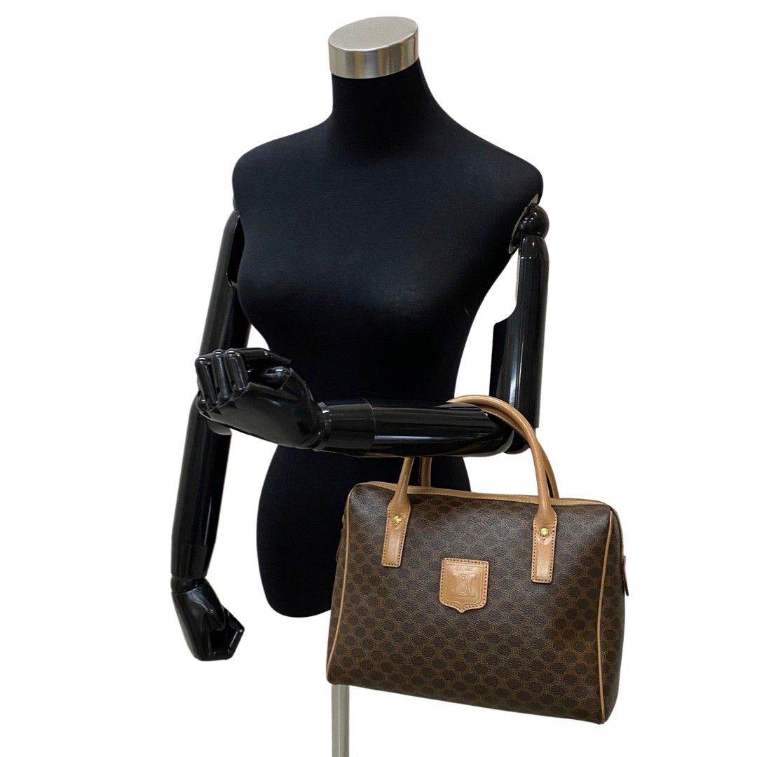 【未使用級】セリーヌ 黒マカダム ブラゾン トリオンフ柄 ハンドバッグ ブラック CELINE ほぼ未使用 セリーヌ ヴィンテージ マカダム ブラゾン