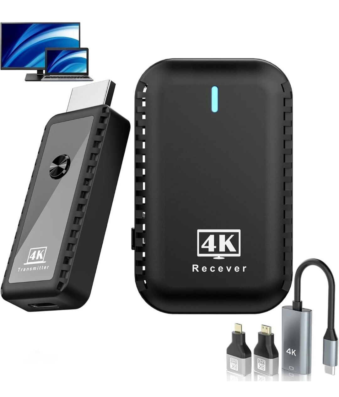 人気定番，定番 ★4K ワイヤレスHDMI 送受信機 小型 収納に便利 無線化 送受信機セット ワイヤレスディスプレイアダプター HDMI 無線 30m安定転送距離 WIFIu0026設定不要 映像音声同期出力 TV/PC/Mac/Laptop/Window/カメ その他