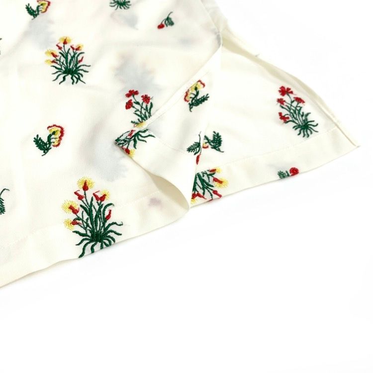 トップス mame Pedicel Embroidery OpenNecked Shirt mame Pedicel Embroidery OpenNecked Shirt