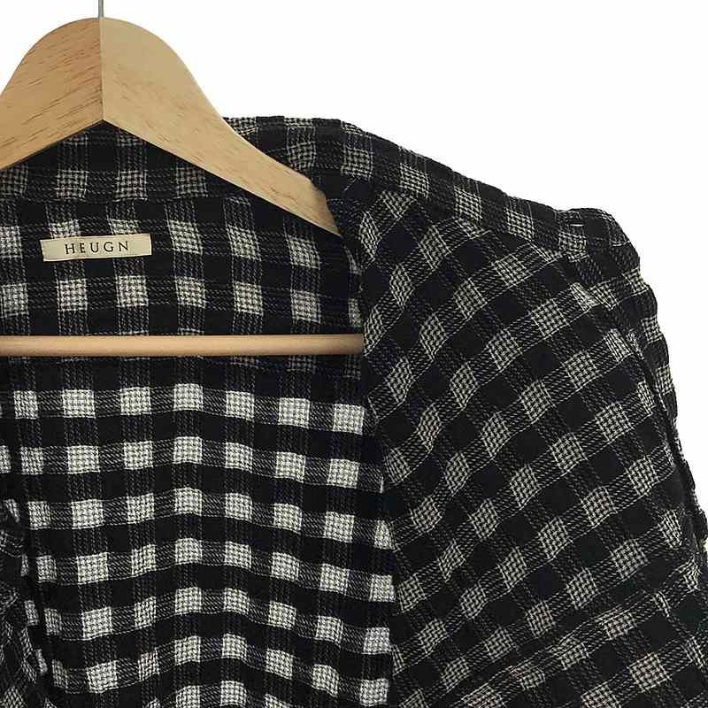 HEUGN / ユーゲン | SHIRT 056 / Bobby Check ウール混シアサッカー 