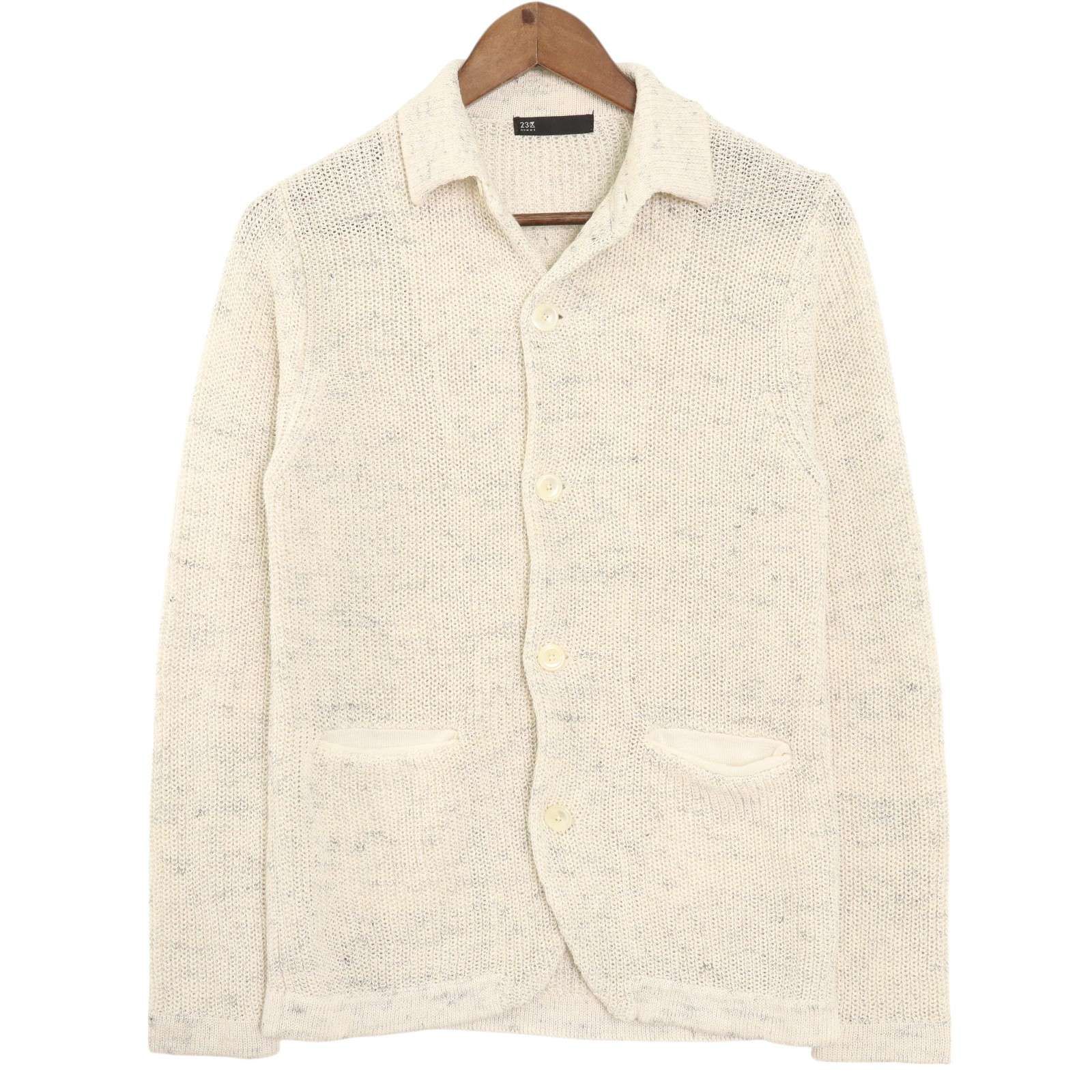 23区 HOMME オム 春夏☆ 麻 リネン混 ニット ジャケット