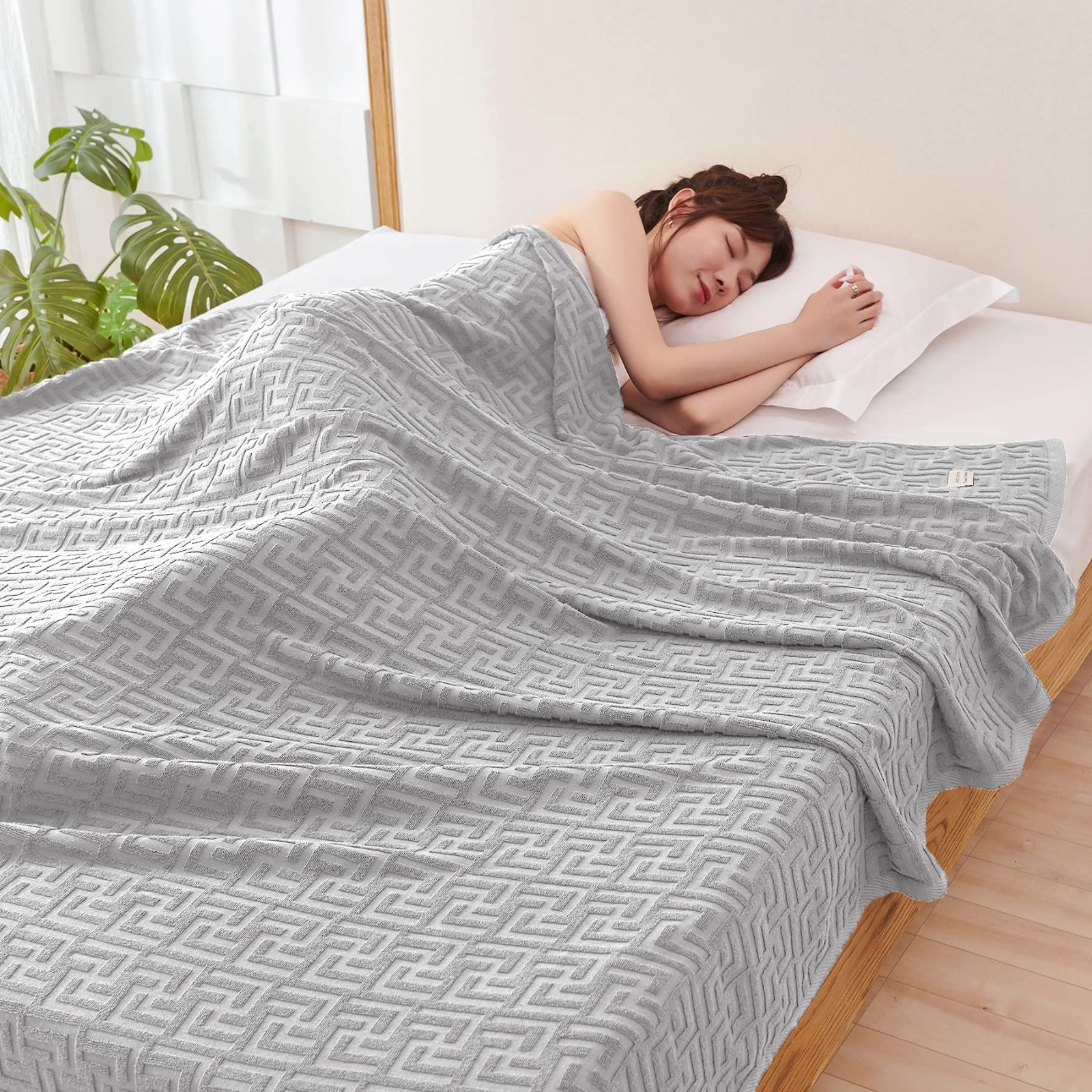 数量 エアーケット おしゃれ キルトケット 速乾 オーガニックコットン 抗菌 綿 肌掛け 軽量 ブランケット 柔らかく肌触り 毛玉が出ない シングル 毛布 オールシーズン|夏用 タオルケット ソファー用 丸洗いOK AYO 吸湿速乾 グレー 14 NOITHATQUANGTHANH_NET
