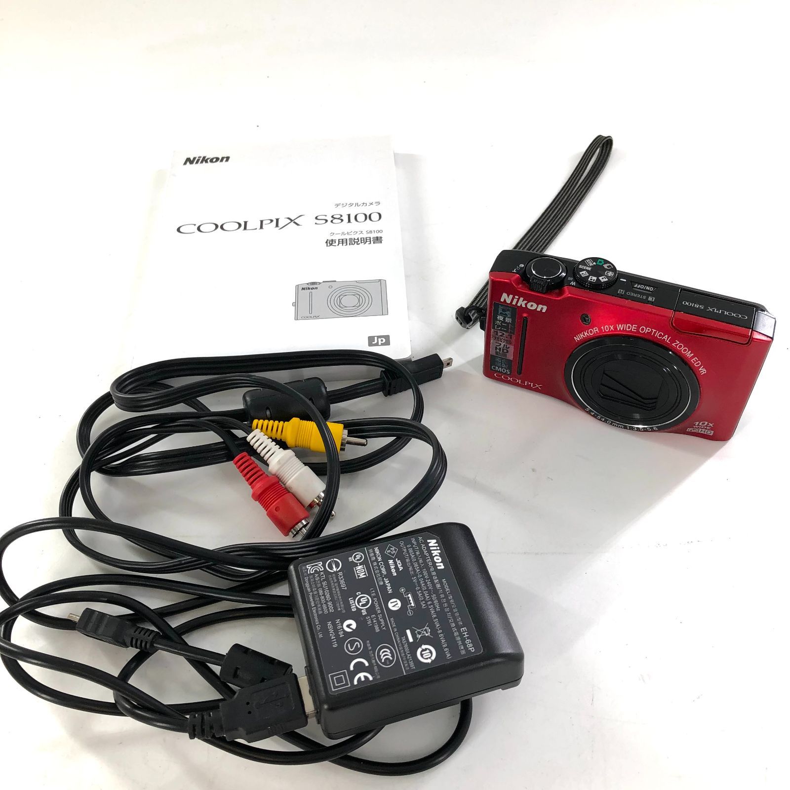 Nikon COOLPIX s8100 レッド コンパクトデジタルカメラ 本体のみ 動作