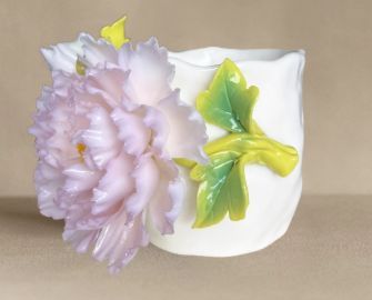 ピンク牡丹 大輪花モチーフ