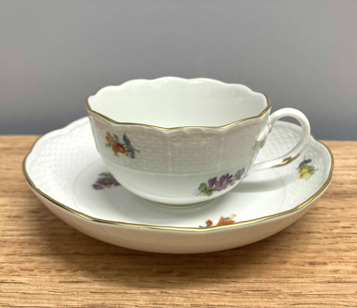 MEISSEN カップ＆ソーサー スキャタードフラワー ブランド食器 マイセン