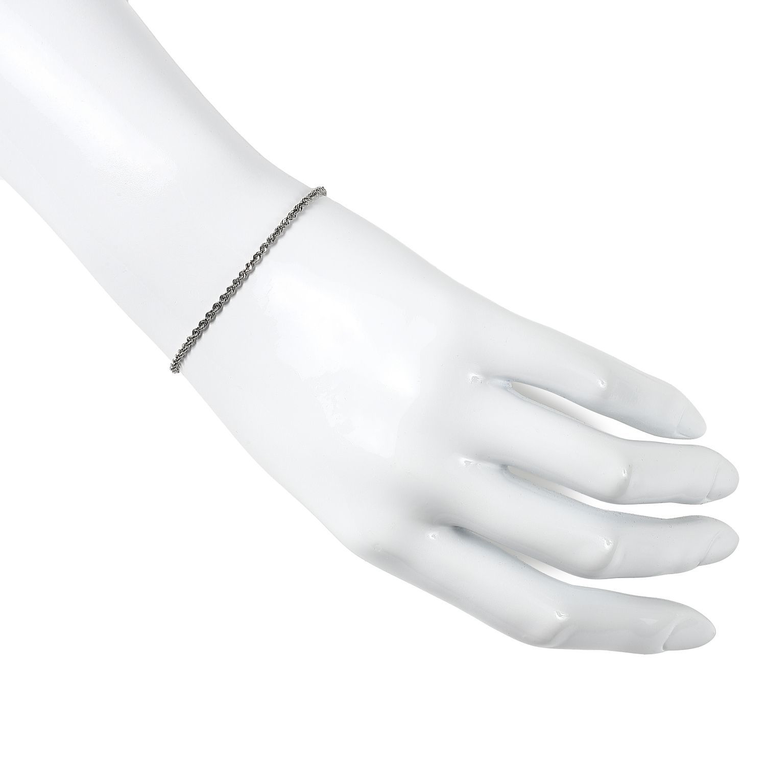 ブレスレット プラチナ パイプロープ チェーン 幅2mm - メルカリ