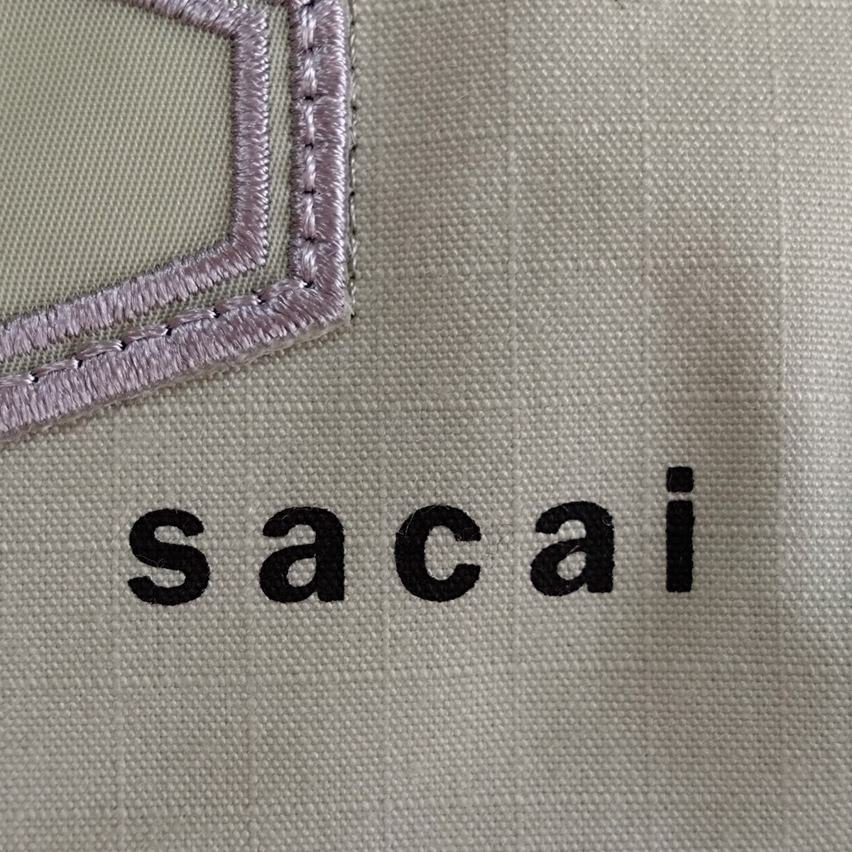 サカイ トートバッグ sacai Gonz マルチパッチ トート ミディアム 24-0879S ライトグリーン×黒×マルチ 2024AW/Mark Gonzalesコラボ