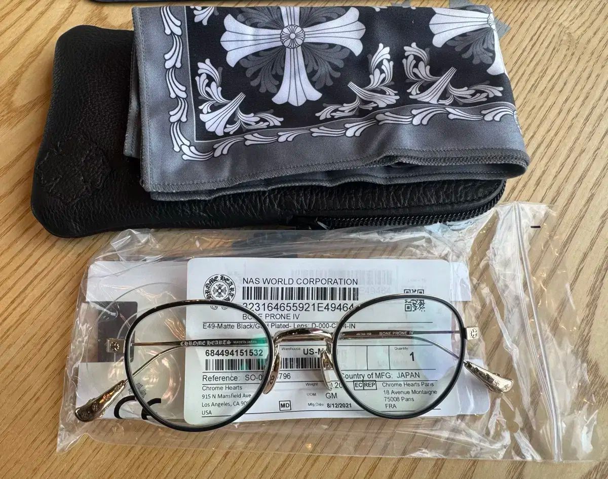 クロムハーツ アイウェア BONE PRONE IV MBK/GP