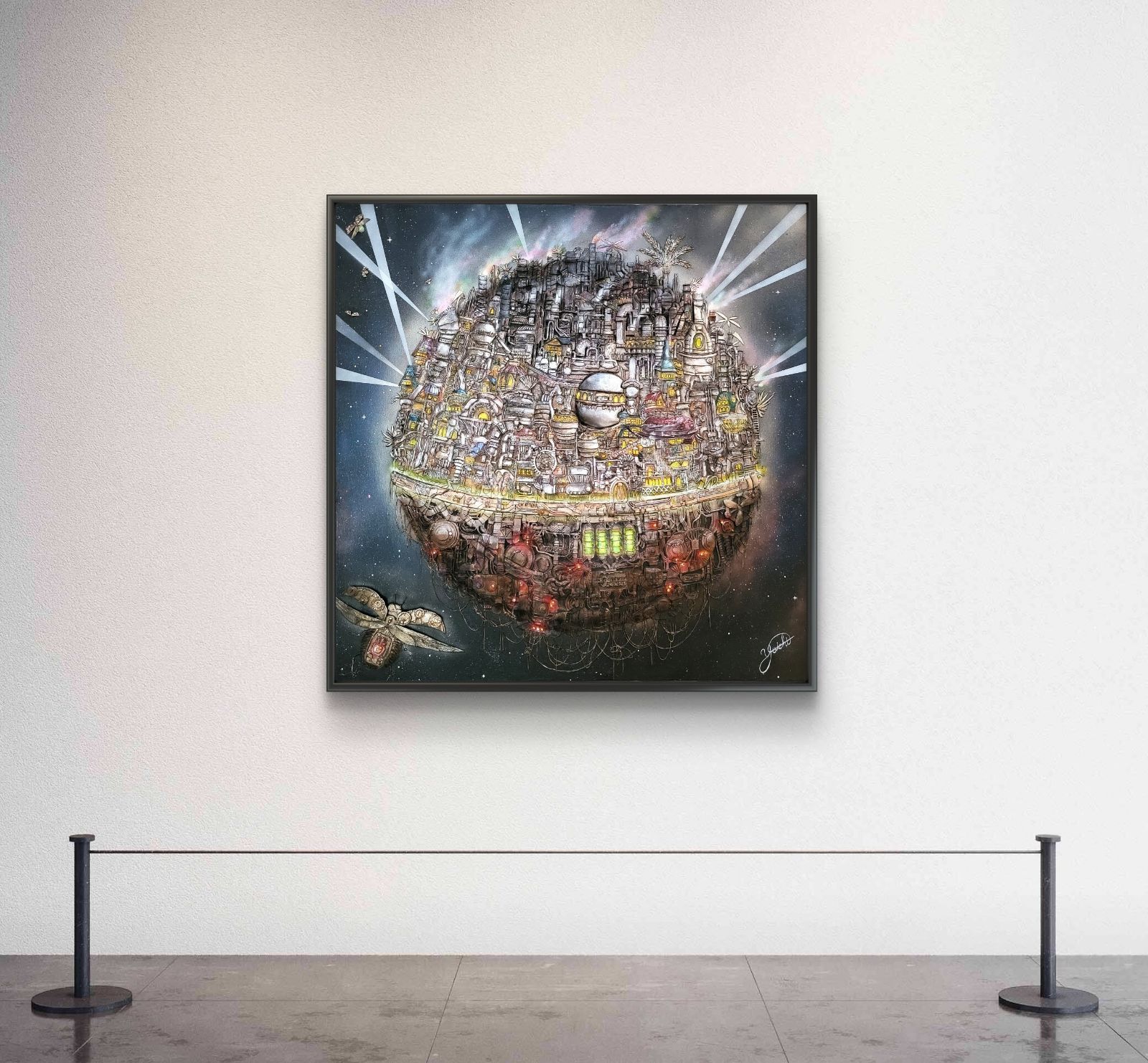 第15次産業革命 テクスチャーアート 73×73㎝ S20号 原画 モダンアート インテリア ギフト おしゃれ アートパネル 現代アート