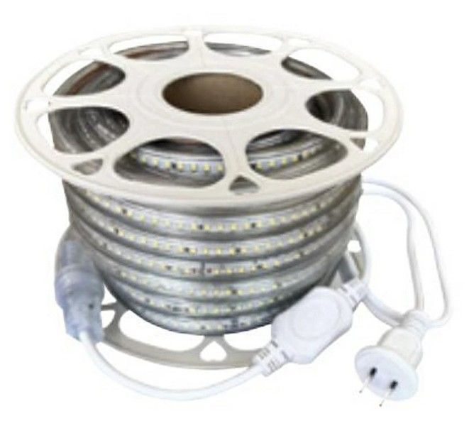 富士倉 ＬＥＤロープライト FRL-W10M 白 10m 電源付 防災用 防犯対策 建屋内外 建設工事 イベントなどに