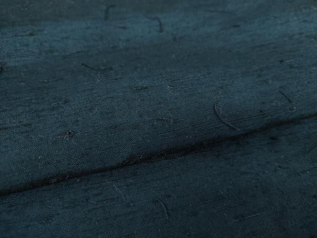 平和屋着物○男性 髭紬 アンサンブル 長羽織 色無地 濃紺地 正絹 逸品