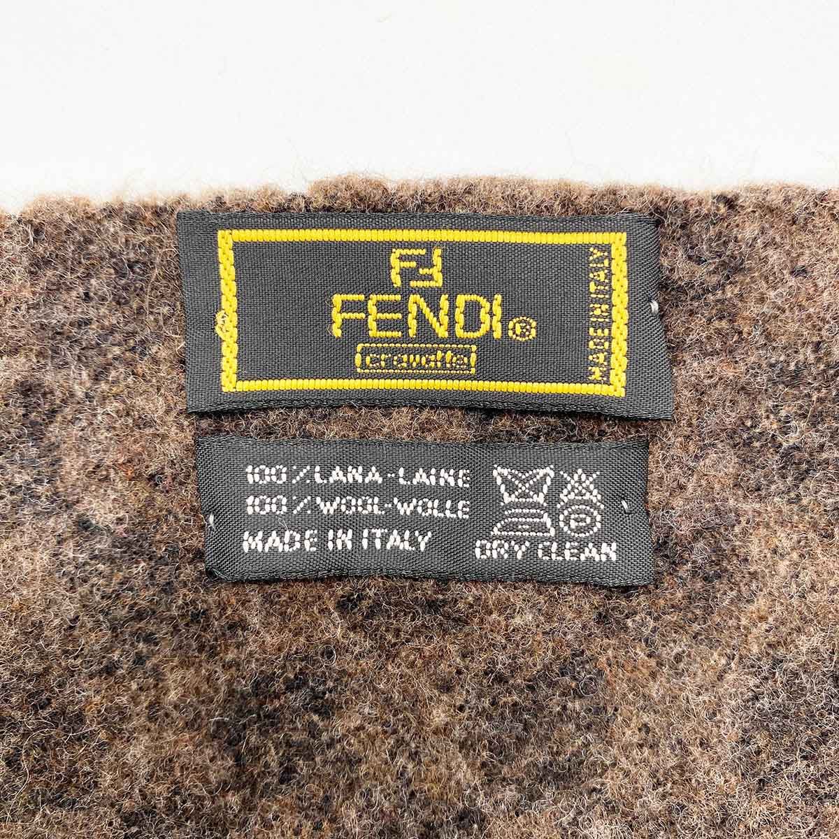 FENDI】フェンディ『FFロゴ ズッカ柄 ウールマフラー』FXS366