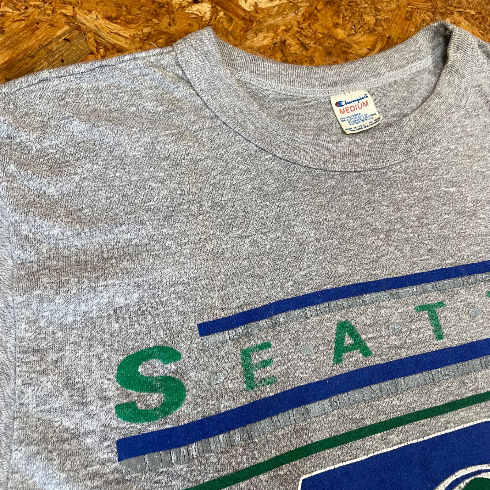 USA製 '80s Champion SEATTLE SEAHAWKS Tシャツ M グレー トリコタグ