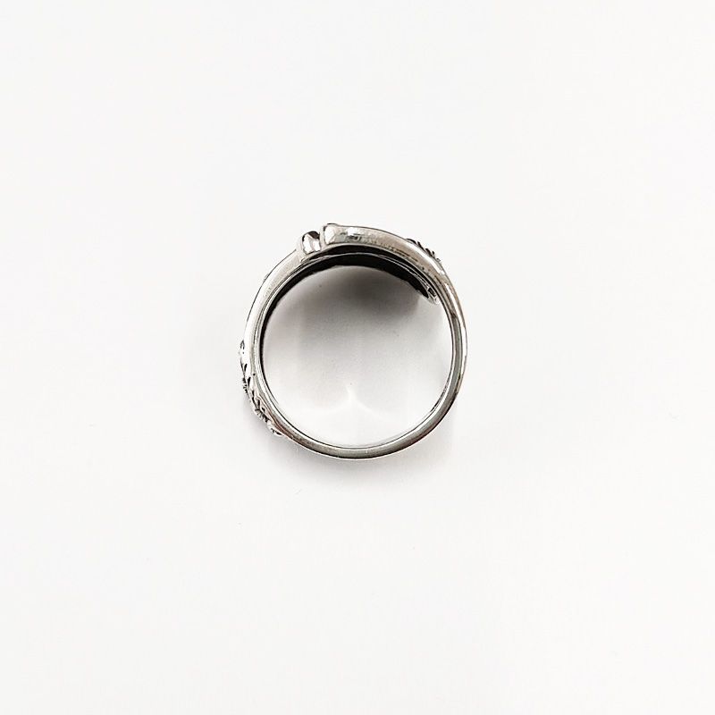 スプーンリング　21〜22号 シルバー 925 スプーンリング Spoon Ring ラップリング 指輪 自由の
