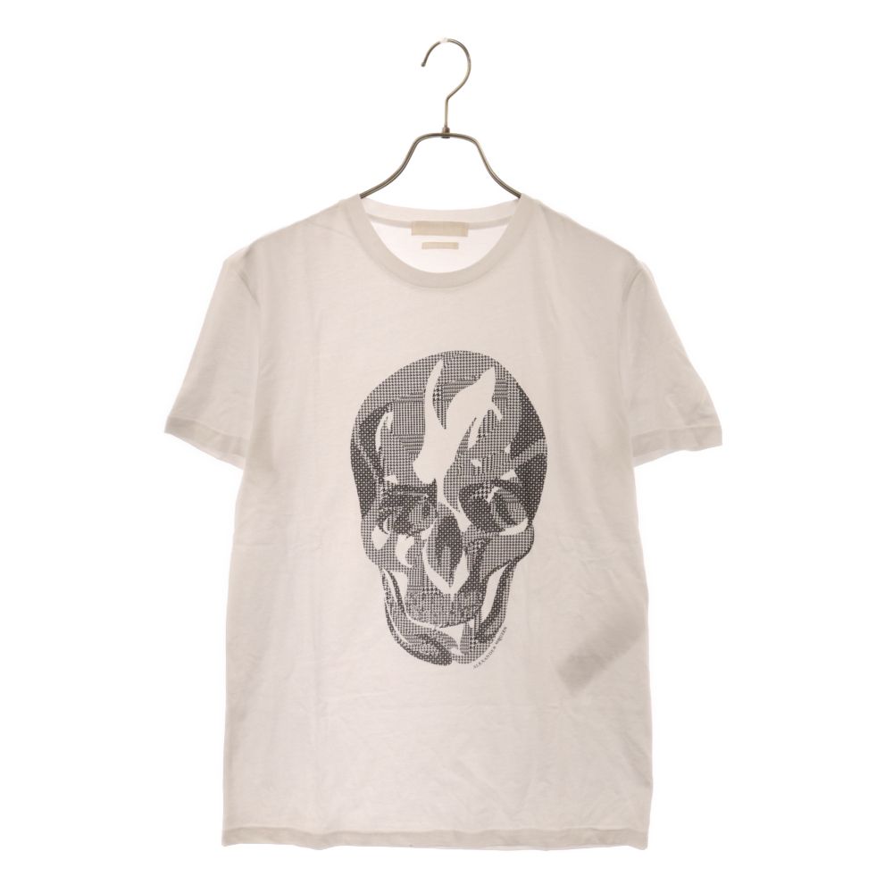 Alexander McQueen (アレキサンダーマックイーン) スカルデザイン クルーネック半袖Tシャツ カットソー ホワイト 174981 QEZ67