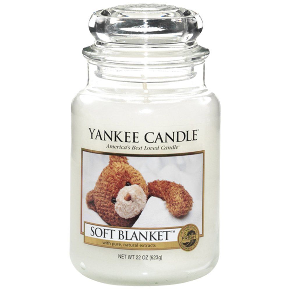 ソフトブランケット ジャーL ホワイト JarL 623グラム CANDLE x YANKEE 1 ヤンキーキャンドル
