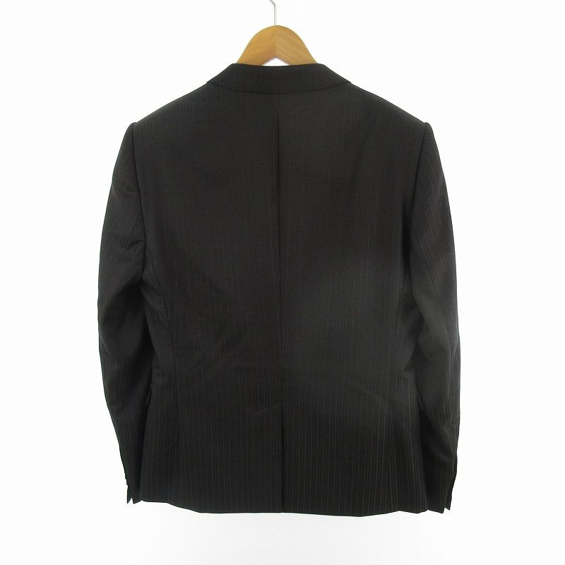 極美品【エンポリオアルマーニ】綿混素材　折柄　黒セットアップ52.パンツ50 極美品【エンポリオアルマーニ】綿混素材 折柄 黒セットアップ52