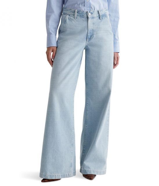 【送料無料】 エージージーンズ レディース デニムパンツ ボトムス Stella Mid-Rise Wide Leg Palazzo Jeans in Idol Idol