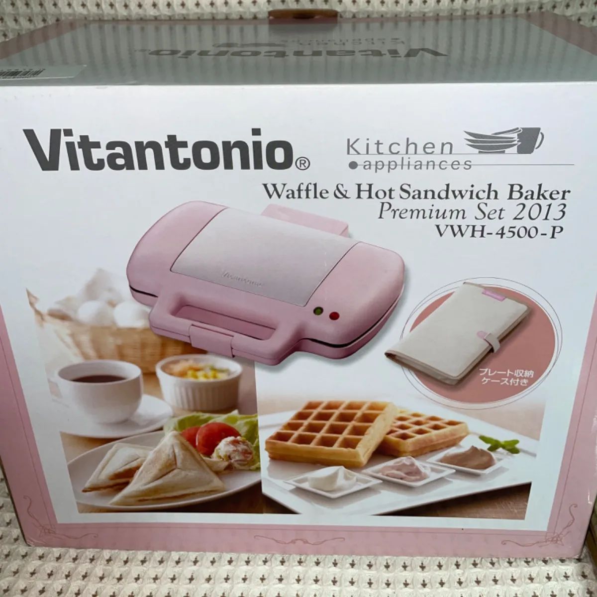 Vitantonio ビタントニオ VWH-4500-P ワッフル・ホットサンドメーカー 