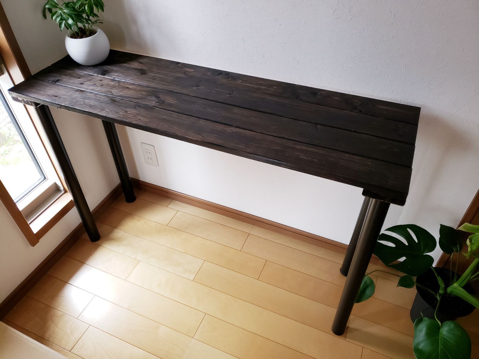 ブラックウォールナット カウンターテーブル 木製 アンティーク - メルカリ