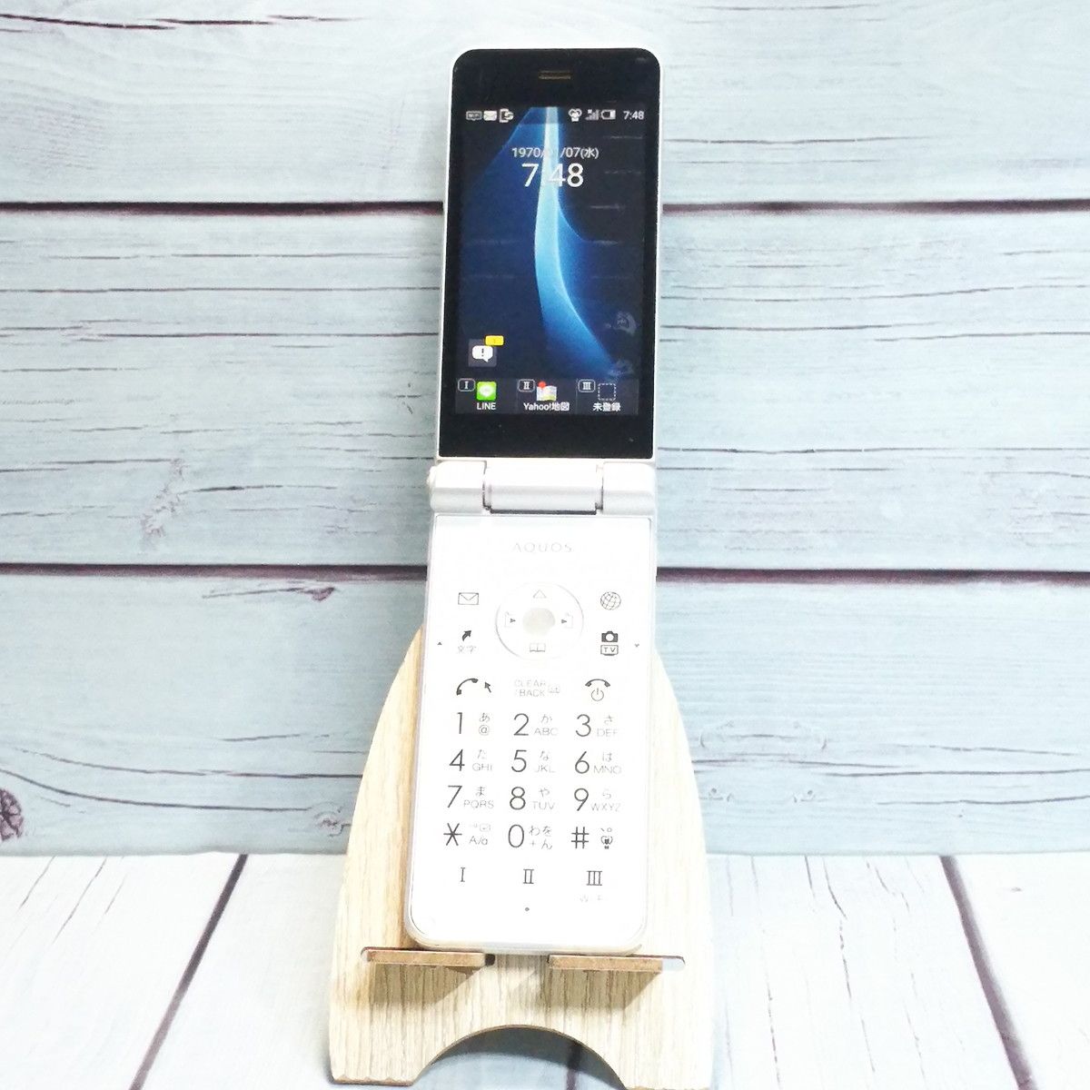【送料無料】Softbank 601SH AQUOS ケータイ2 WHITE ホワイト 本体 白ロム [訳あり] SIMロック解除済み SIMフリー 401019