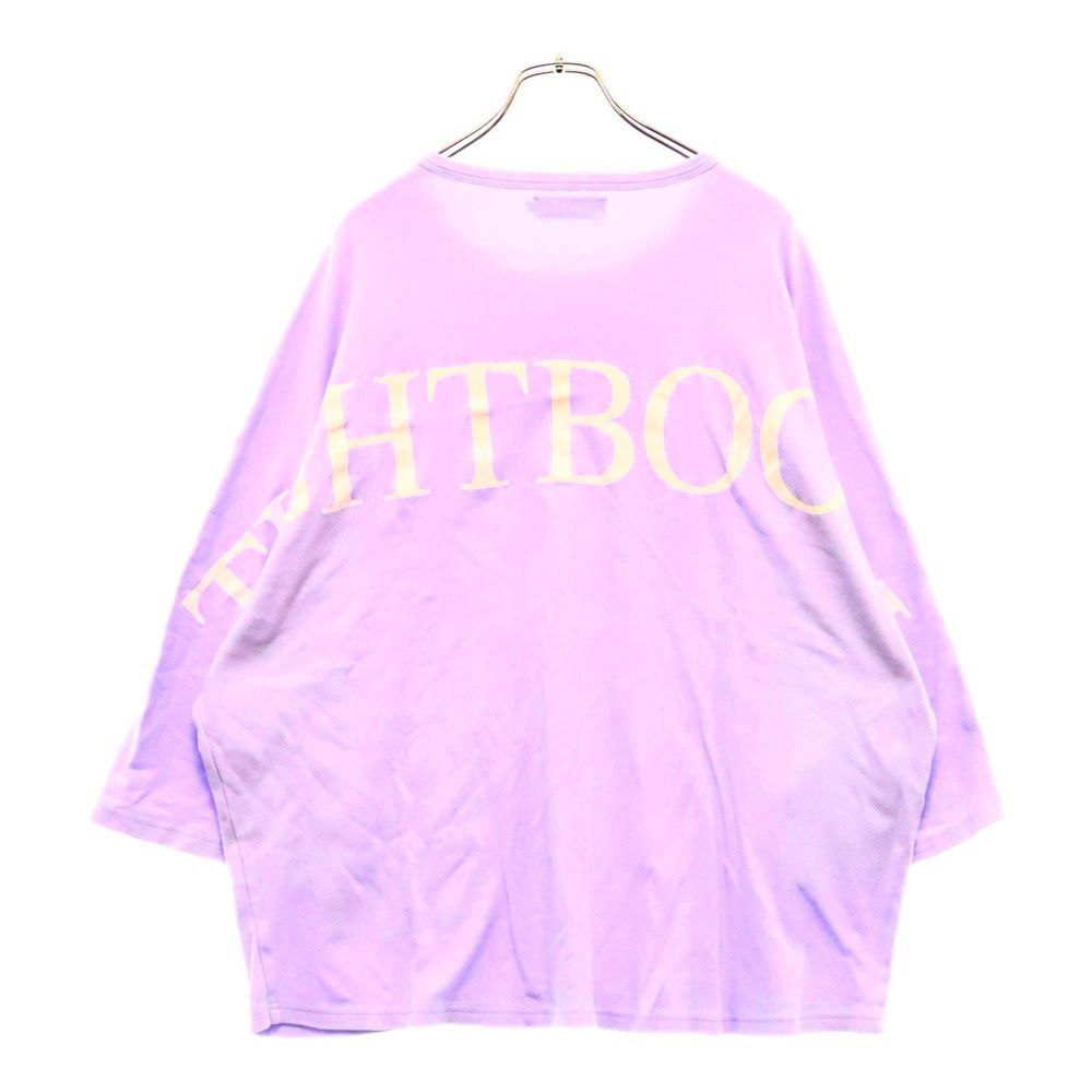 TIGHTBOOTH (タイトブース) オーバーサイズド ビッグバックロゴ プリントTシャツ 半袖カットソー パープル