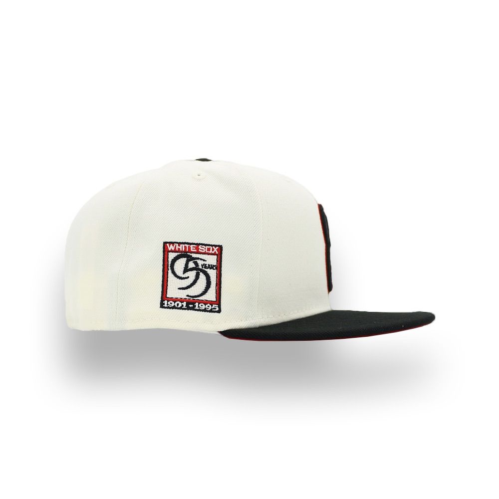 日本未発売 ニューエラ シカゴ・ホワイトソックス 95周年 サイドパッチ キャップ / NEW ERA CHICAGO WHITE SOX 95  YEARS SIDE PATCH 59FIFTY CAP [WHITE/BLACK]