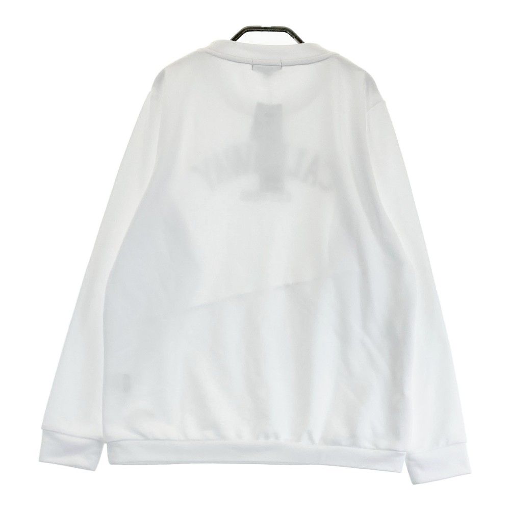 サイズ：L CALLAWAY キャロウェイ  フロントロゴ クルーネック長袖Tシャツ  イエロー系 [240101415257] ゴルフウェア レディース ストスト 新品】CALLAWAY キャロウェイ フロントロゴ クルーネック長袖T