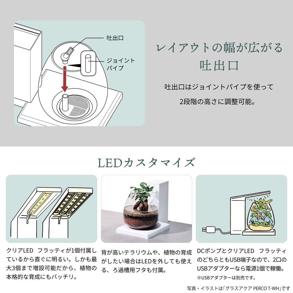 イモリウム用 30cmキューブ水槽 アクアサイダー 下りる