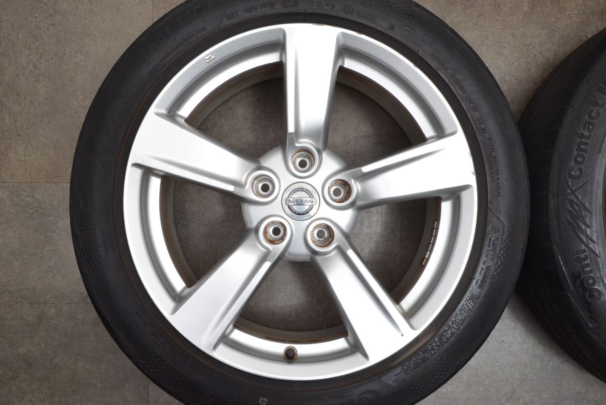 【BS VRX3 245/45R18 225/50R18】スタッドレス【日産 Z34 フェアレディZ 純正ホイール 9/8J5HPCD114.3+15/+43】21年製 バリ溝　(VTH869) 新車外し品 2025年製】ニッサン RZ34 フェアレディZ 純正 18in 9J +34