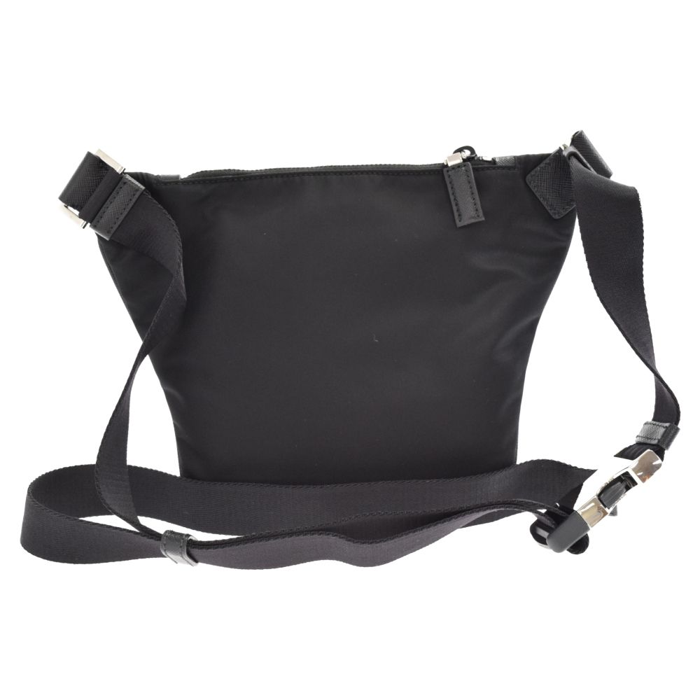 PRADA (プラダ) Re-Nylon Shoulder Bag サフィアーノ レザーショルダーバッグ ブラック 2VH160 2DMH F0002