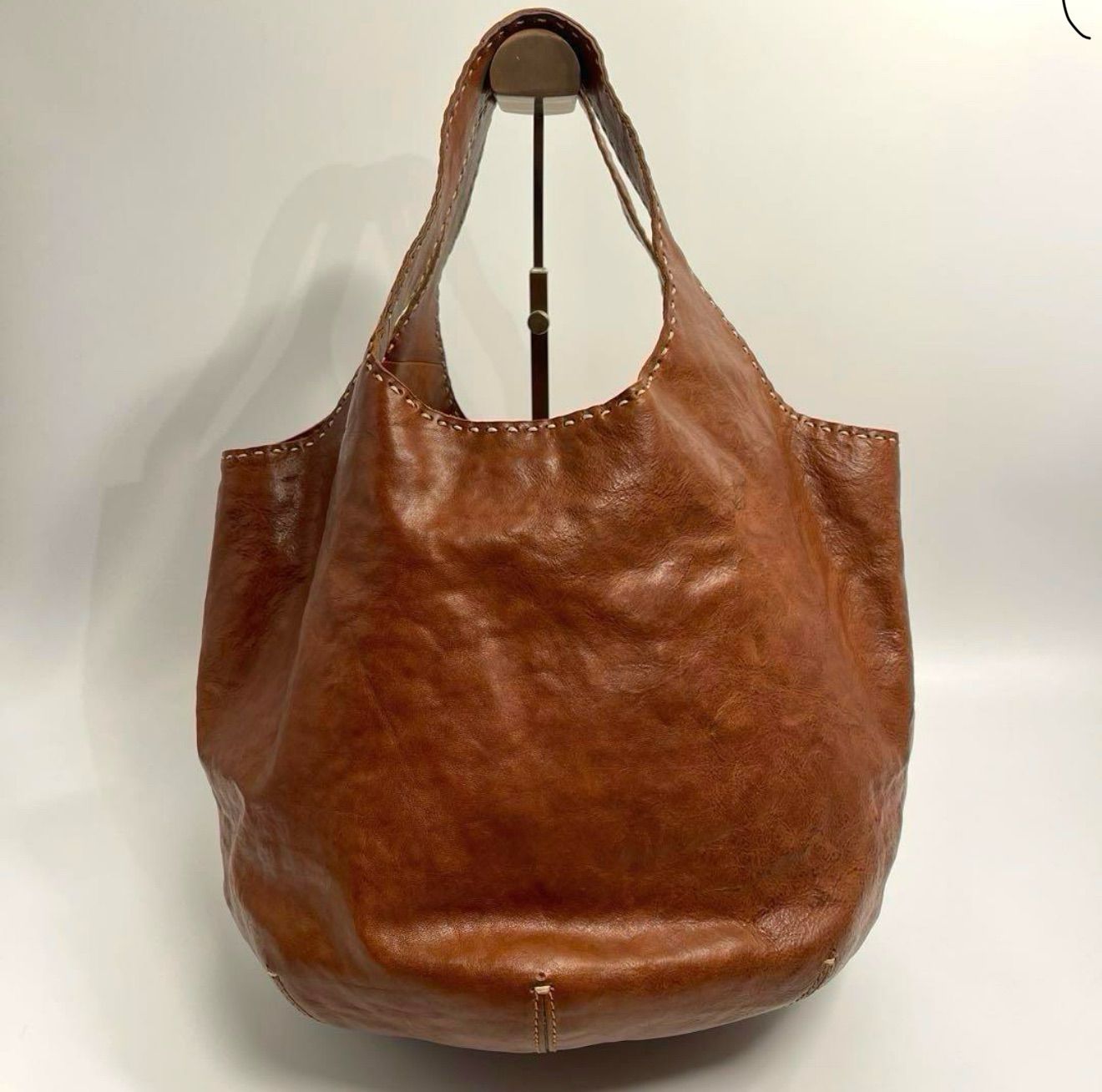 美品✨ ゲンテン ユーフラテス 本革 トートバッグ 壺型 大容量 高級革 