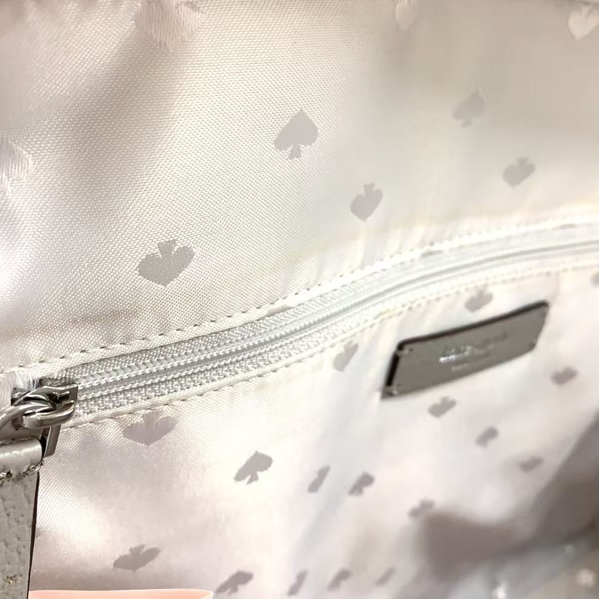 kate spade 2WAY ショルダーバッグ レザー グレー ハンドバッグ kate spade 2WAY ショルダーバッグ レザー グレー ハンドバッグ