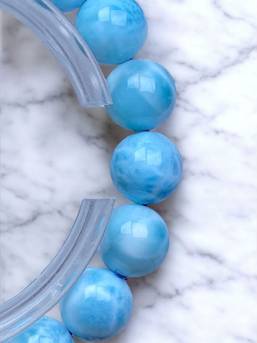 超品質ラリマー[iEfHt]愛と平和 癒やし10.5mm ドミニカ共和国産