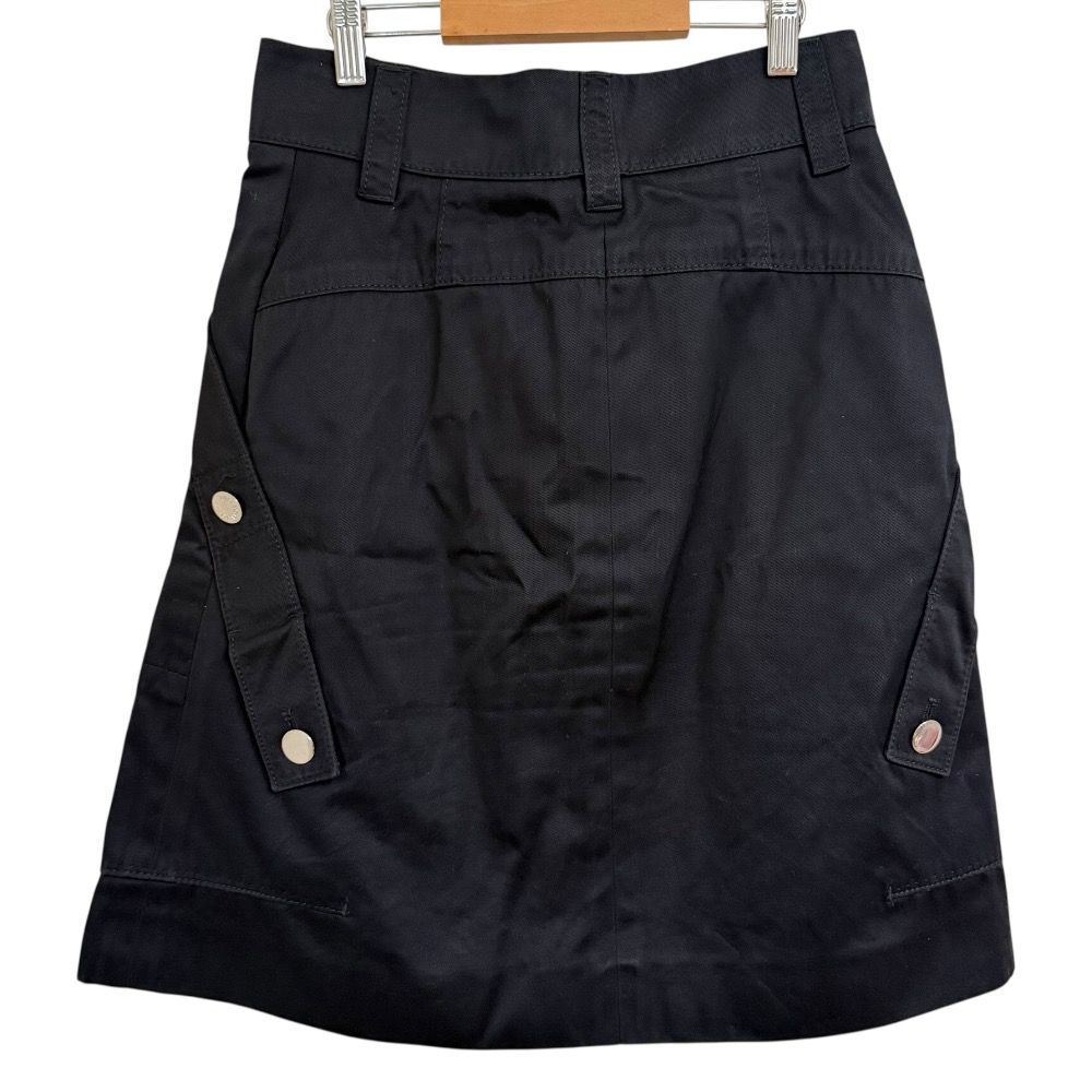 LOUIS VUITTON ルイヴィトン ひざ丈 台形スカート サイズ38 ブラック レディース 古着