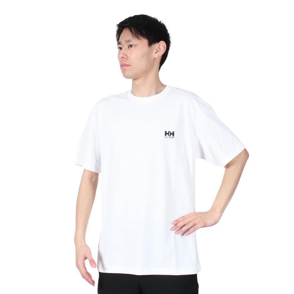 M_クリアホワイト ヘリーハンセン カットソー ショートスリーブ HHウェーブロゴティー S|S HH Wave Logo Tee ユニセックス HH62409 クリアホワイト M