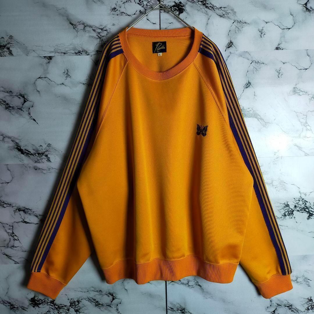【入手困難】ニードルス☆パピヨン刺繍ロゴ サイドライン スウェット 人気デザイン 入手困難】ニードルス☆パピヨン刺繍ロゴ サイドライン