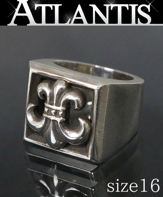 クロムハーツレターブロックリングBSフレア16号