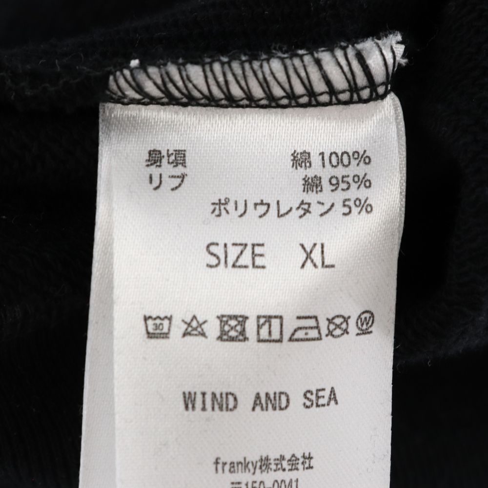 WIND AND SEA (ウィンダンシー) 23AW×HYSTERIC GLAMOUR WDS CREW NECK SWEAT Black  ヒステリックグラマー ロゴプリントクルーネックスウェットトレーナー ブラック - メルカリ