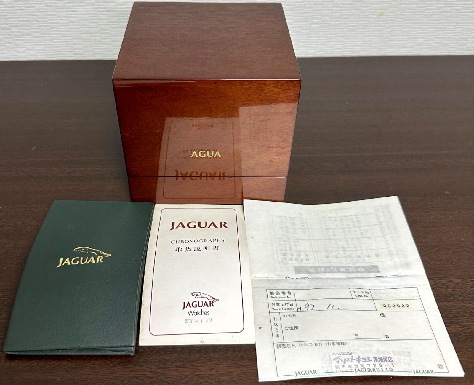 美品 希少 保証書付き JAGUAR ジャガー XK クロノグラフ 金製YGベゼル