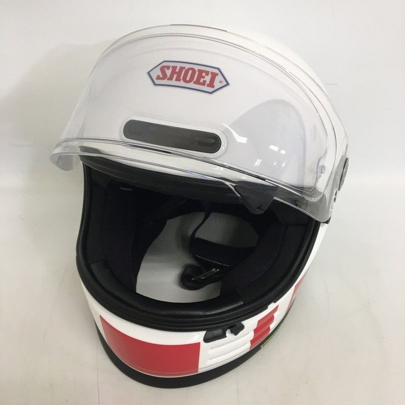 SHOEI ショウエイ Glamster RESURRECTION フルフェイスヘルメット 除菌消臭済 Lサイズ ホワイト レッド オートバイ ツーリング ライディング バイカー バイク用品 TA3480