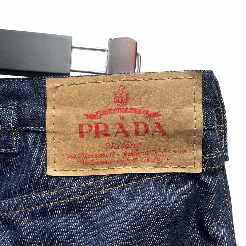 プラダ PRADA トライアングル ロゴ デニムパンツ 31 インディゴ プラダ PRADA トライアングル ロゴ デニムパンツ 31 インディゴ