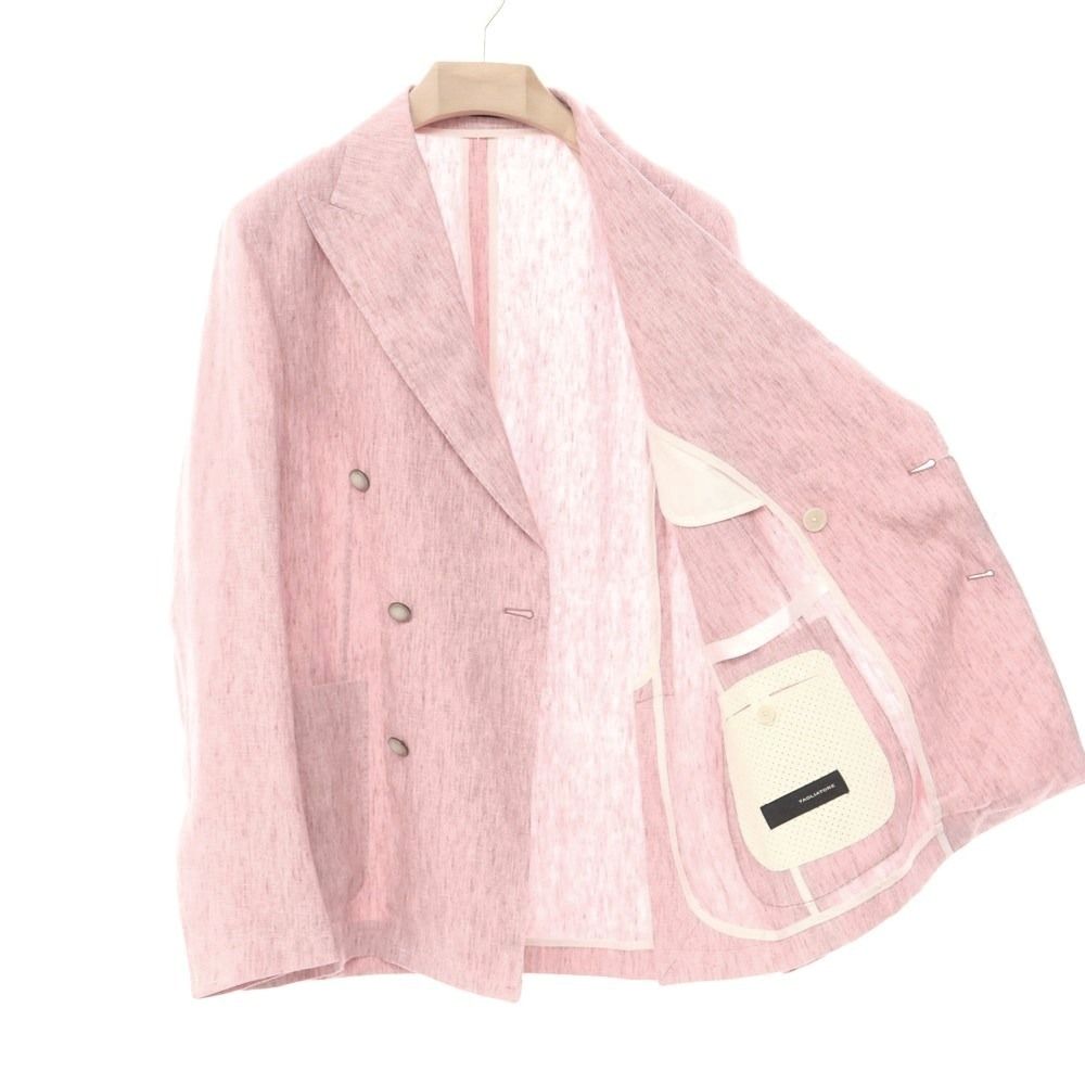 新品】タリアトーレ TAGLIATORE リネン ダブルジャケット ローズピンク