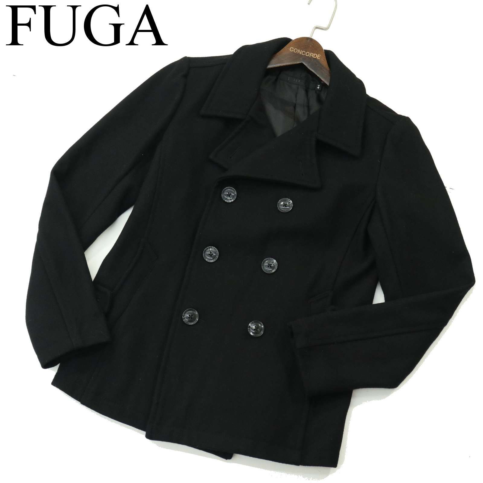 FUGA フーガ 秋冬 メルトン ウール☆スリム Pコート Sz.44